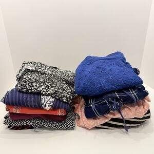 Wholesale Bulk Lot of 10 Women’s Blouses Tops Shirts Dresses Size L (WT4)